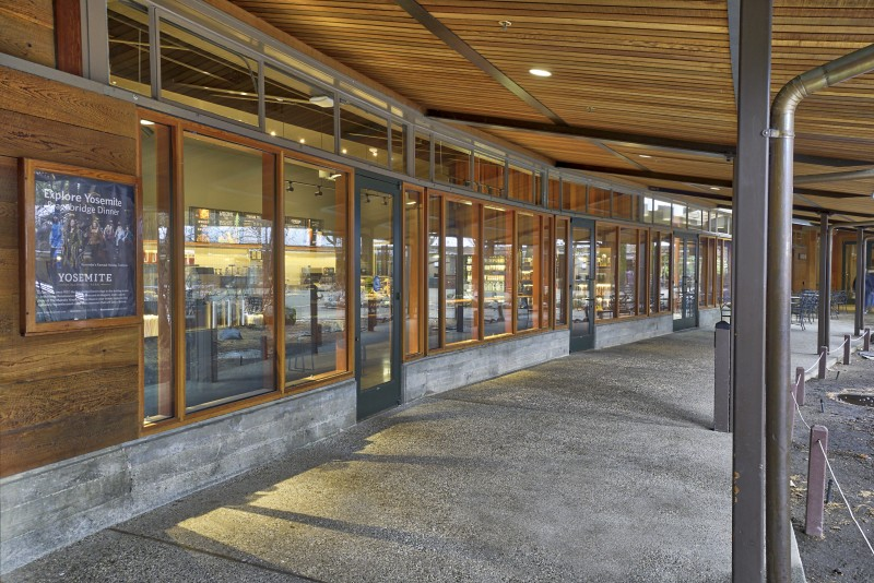 The exterior of the new Yosemite Starbucks.